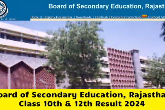 RBSE Exam Class 10th 12th Result 2024